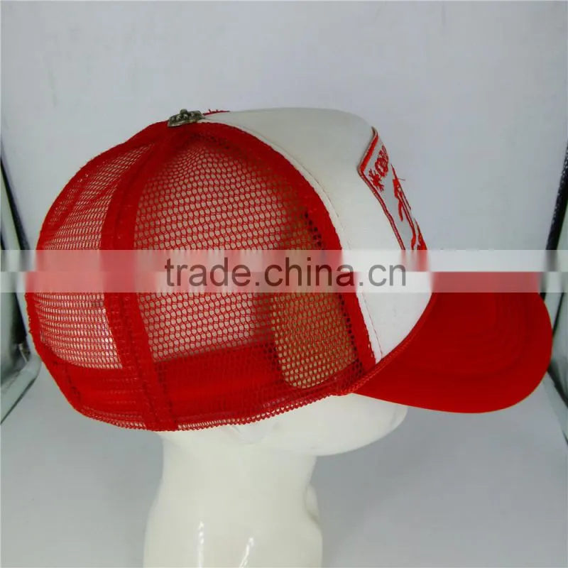 5-Panel High Profile Cheap Trucker Caps Mesh Caps With Embroidery Patch Logo