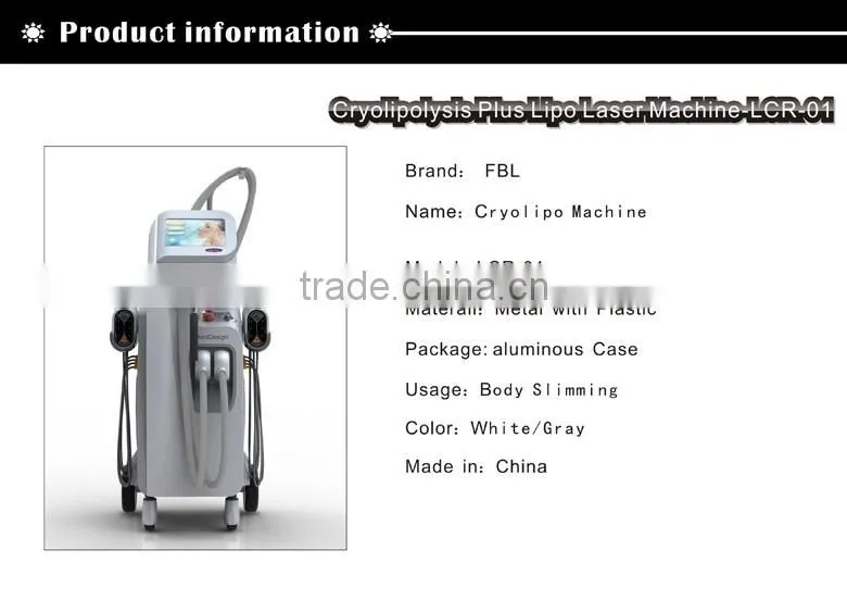 Cryo fat reduction Lipo Laser body slimming machine