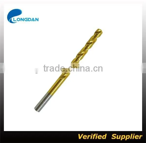 HSS DIN338 fully ground Tin-coated straight shank twist drill bits