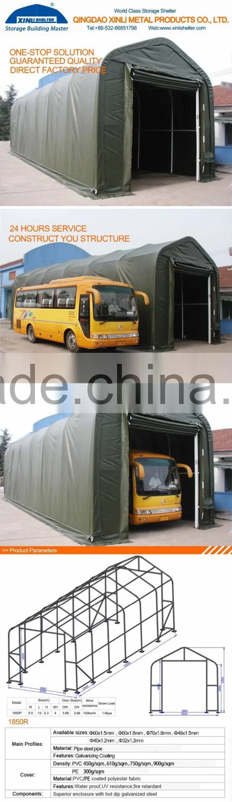 high quality with cheap price durable large bus tent 1850P