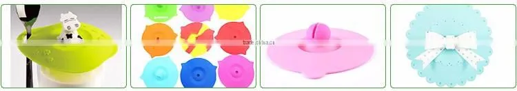 Promotion Gifts Cute Animal Shaped Silicone Coffee Cup Lid drinking cup lids