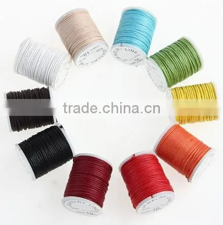Red braided waxed cotton cord
