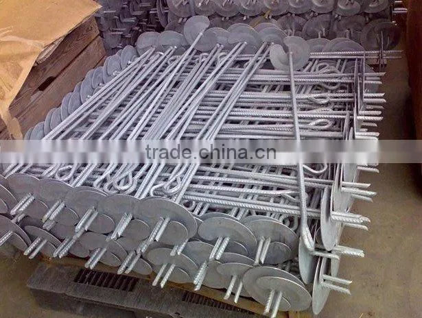 galvanized or PVC coated carbon steel earth pole anchor