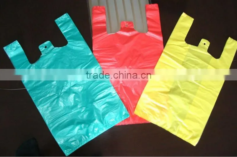 Custom Printing T-Shirt Bag for supermaket shopping