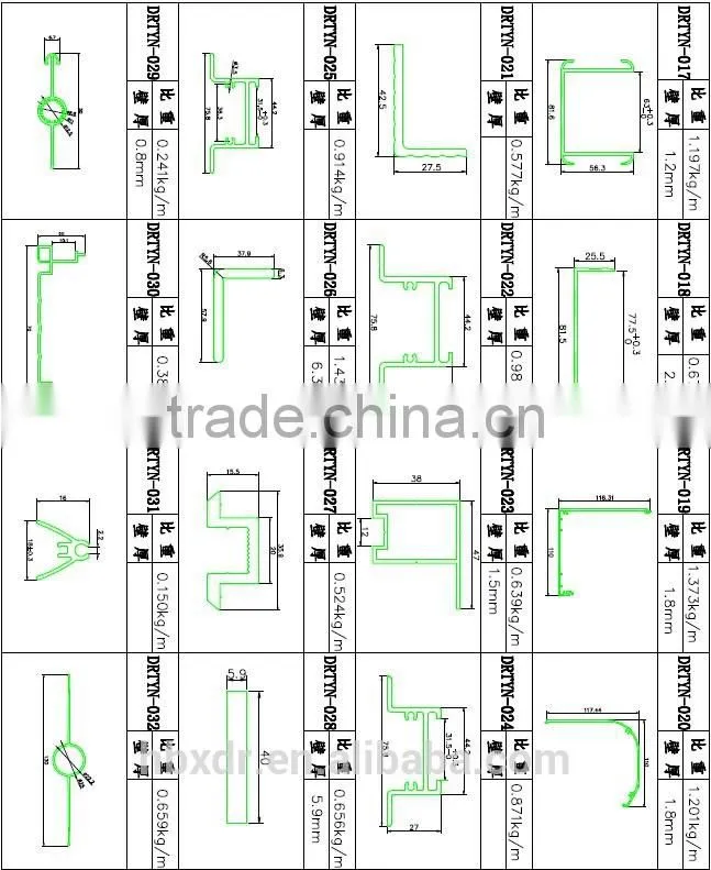 2014 hot order ! anodized aluminium profile for solar frame by drawings and fixed fitting with mill finished aluminium corner