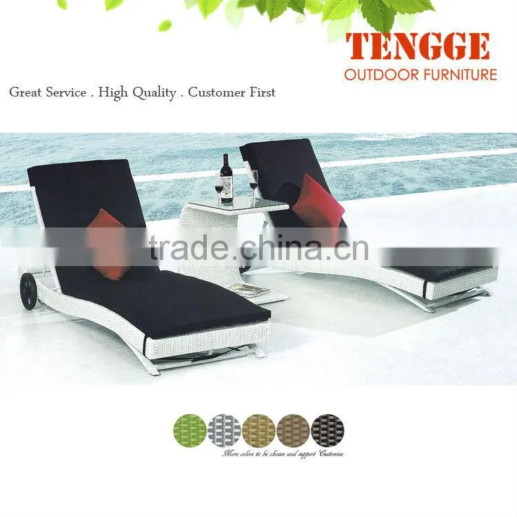 luxury rattan sun lounger
