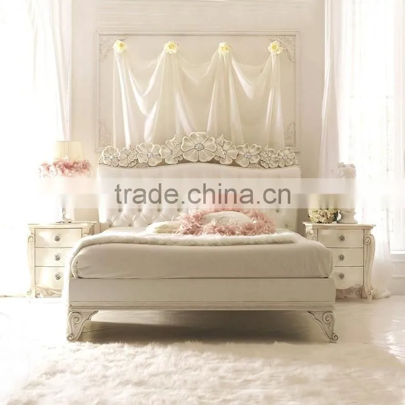 European style concise design white color bedroom night stand