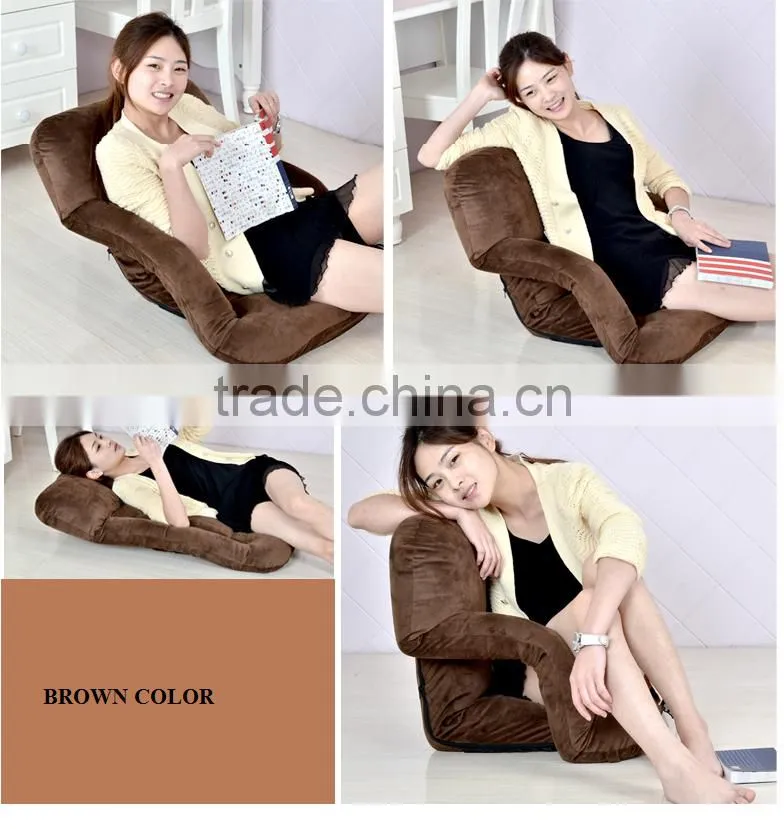 Folding armrest floor chair for single person