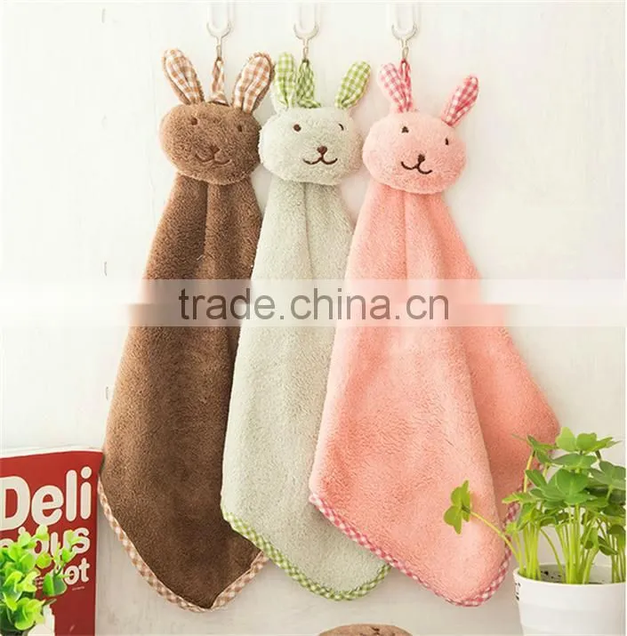 Soft Terry Pretty Microfiber Face Hand Towel With Animal Heads