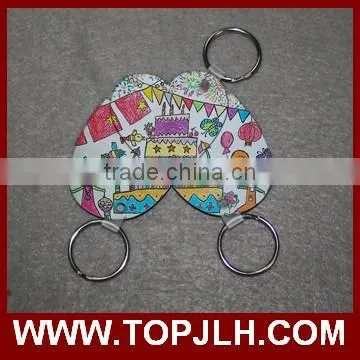 Wholesale sublimation custom keychain promtion gifts keyring