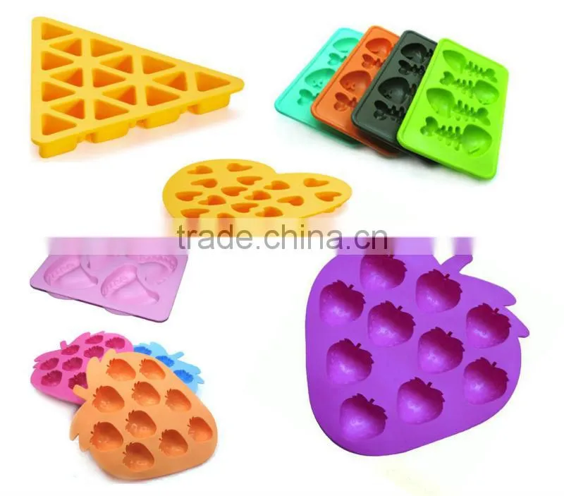 Bow tie and heart design 100% FDA/LFGB food grade ice-tray ice mold