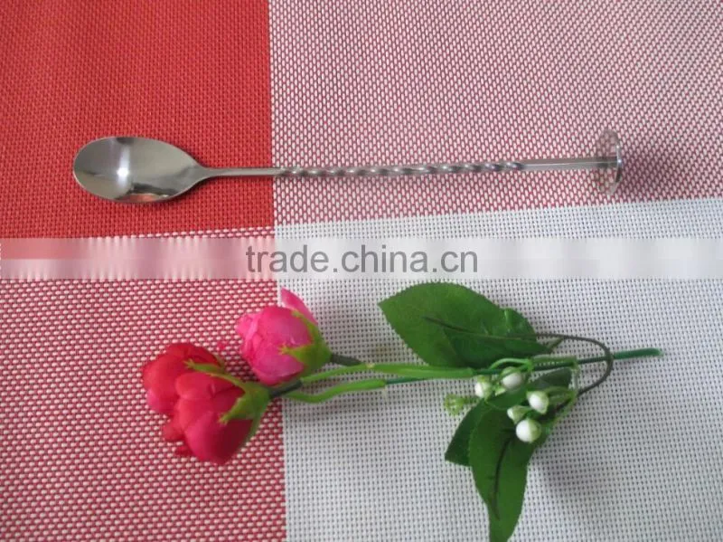 Winolaz stainless steel bar spoon cocktail spoon with twisted handle