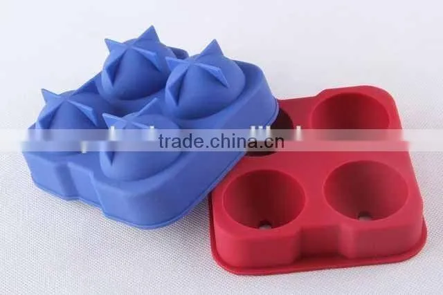 Spherical shell square silicone ice cube mold ice container