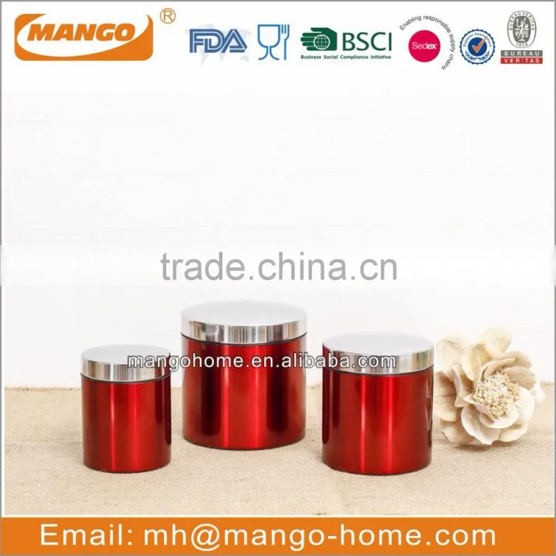 wholesale airtight round shape tea storage metal gift canister