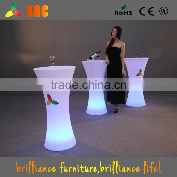 Highboy bar counter table with led lighting for events