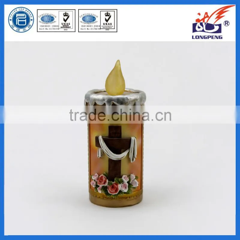 Resin Nativity Set in The Candle Shaped with Led Light