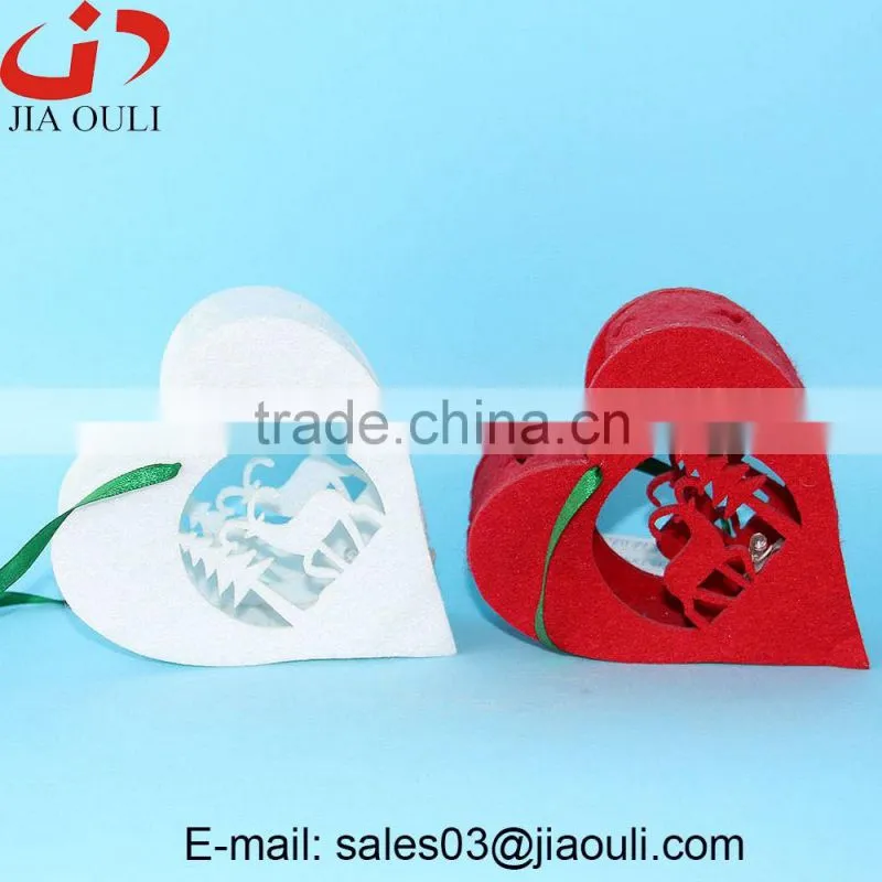 BSCI Audit Factory Hot sale Christmas decorations non-woven fabric with LED hanging Christmas ball