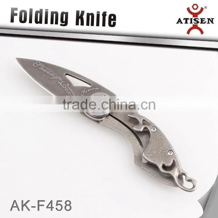 Classical Folding Knife Etching Retro Handle Tactical Hunting Pocket Knife