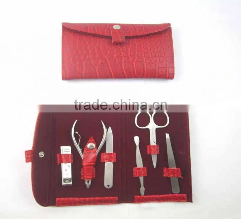 Good Quality Pink Pouch Stainless Steel Beauty Manicure Set