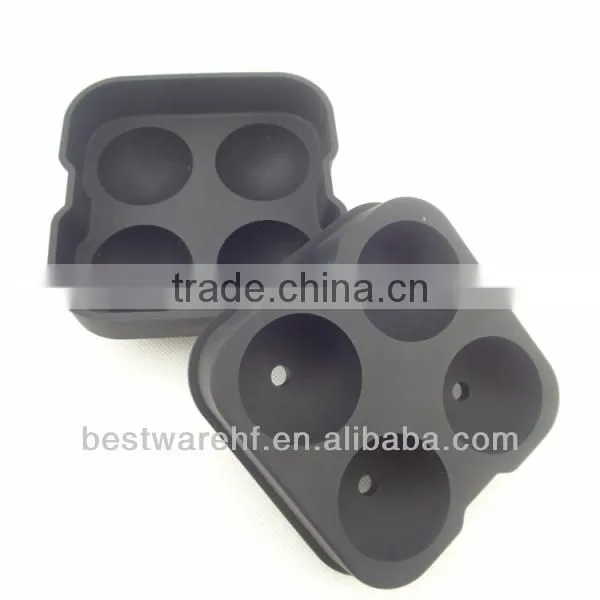 Novelty hot sell silicone ice glass mold on ebay,amazon fda silicone Ice sphere Ball Mold.