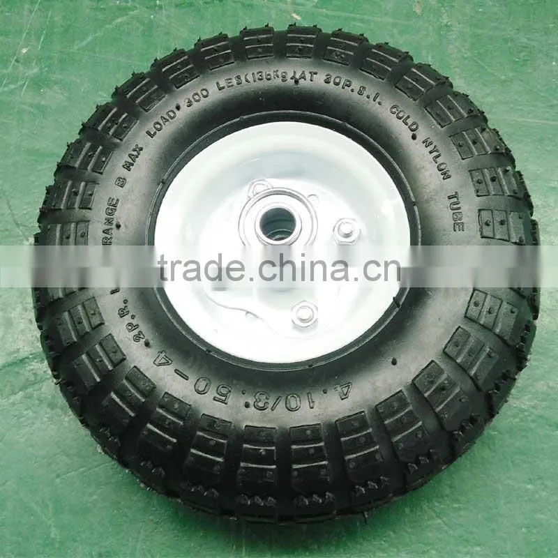 10inch 3.50-4 Metal Rim Air Pneumatic Wheel for Hand Truck