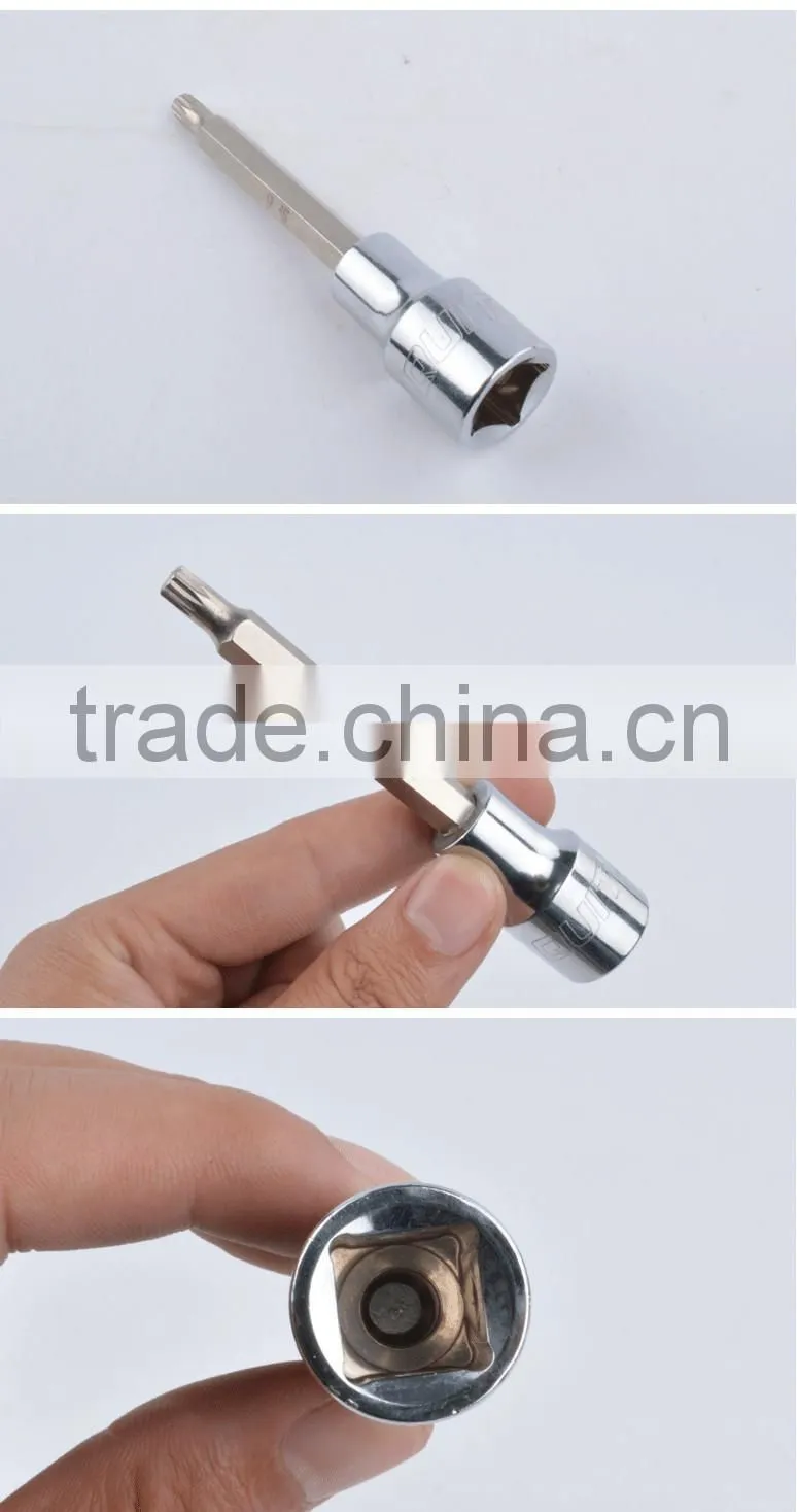 12.5mm twelve points screwdriver bit socket,1/2" twelve points bit socket 100mm length,12.5mm twelve points drive bit socket