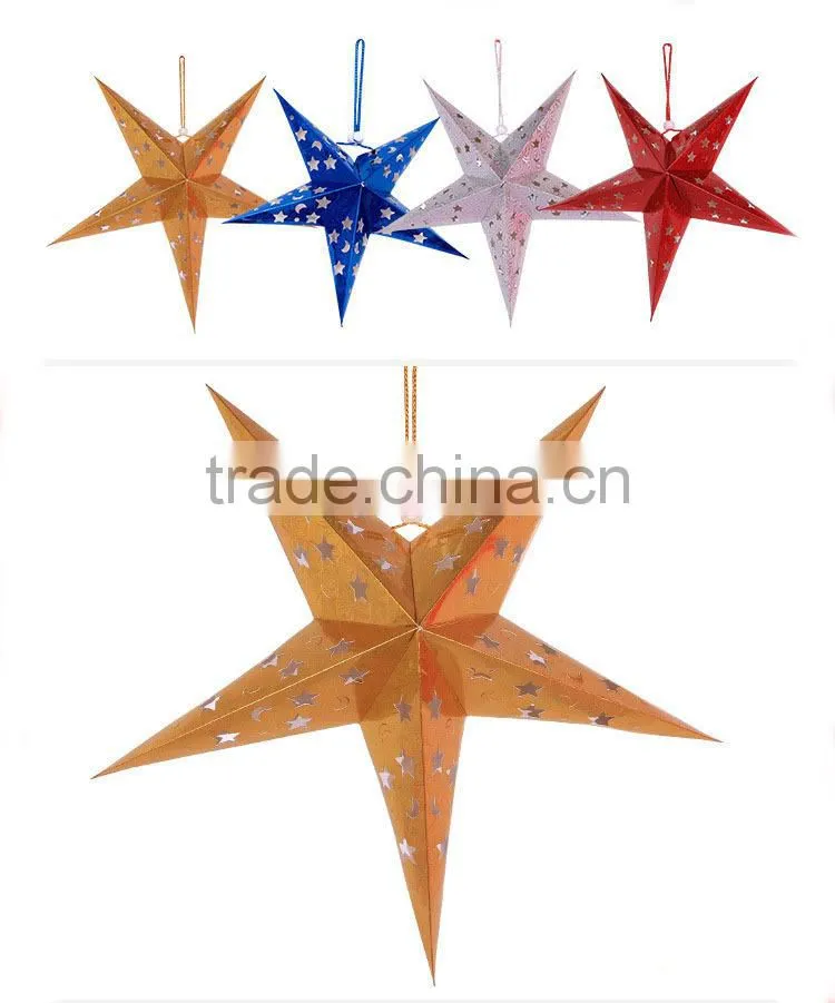 Christmas Tree Decoration Paper Material Hanging Stars Christmas Hanging Ornament&Decoration