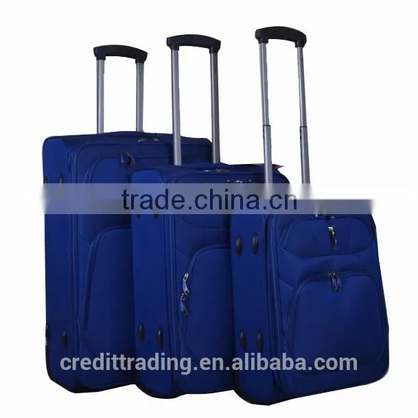 2015 popular good quality polyster stock luggage