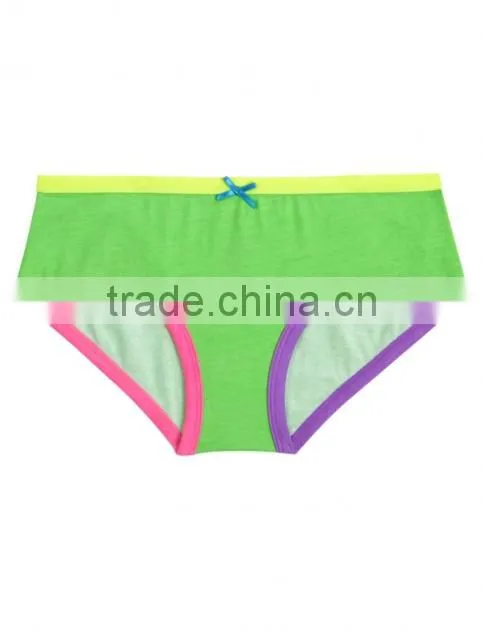 Colored dots printing design girls underwear shorts briefs