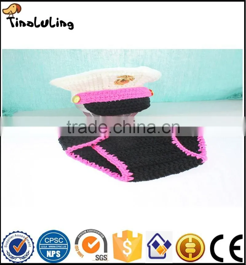 NPT41 Tinaluling hot selling lifelike Navy theme design knitting suit baby photography props