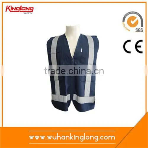 motorcycle reflective fluorescent safety vest blue