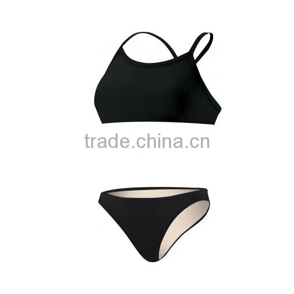 China sport wear manufacturer hot sale women swimwear two piece bathing suits