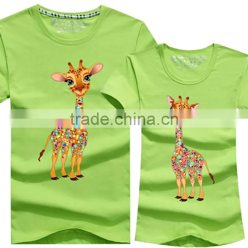 Wholesale Cheap Red Colour Print Couple T- Shirt