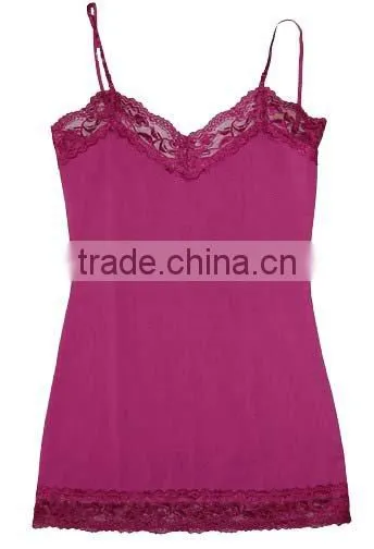 ladies sexy cotton lace cami top