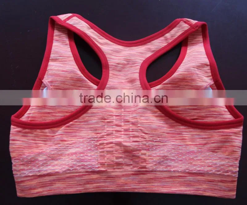 sport seamless space yarn stylish yoga sports girl tube sexy bra