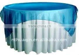 Yellow fashion satin overlay and wedding overlay satin table cover tablecloth