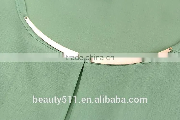 Self cultivation Large Size Chiffon shirt Cool Chiffon shirt short sleeve SD102