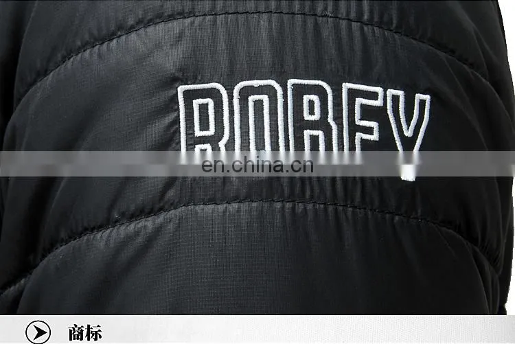 Detachable Hooded Man Goose Down Jacket for Winters