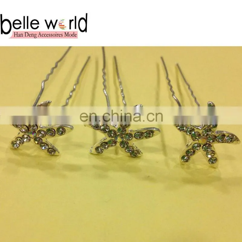 French Hair Pin Shiny Rhinestone Hair Stick Wholesale