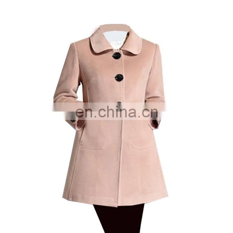 2017 The latest Korean deign women winter coat with 100% wool