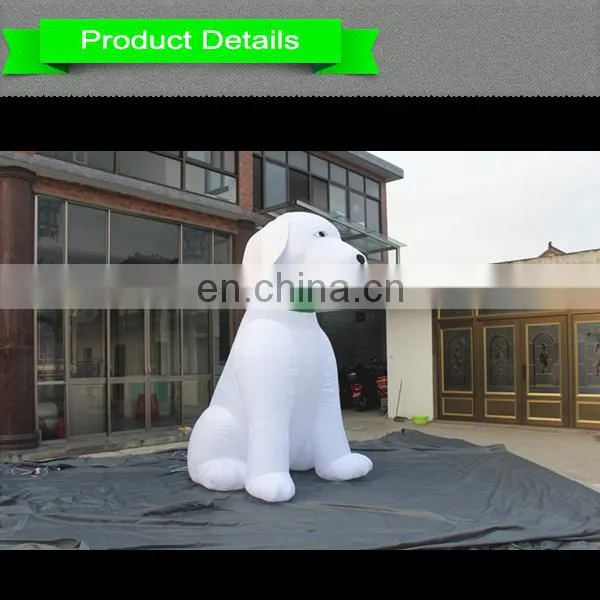 Giant inflatable white dog inflatable animals for commercial event