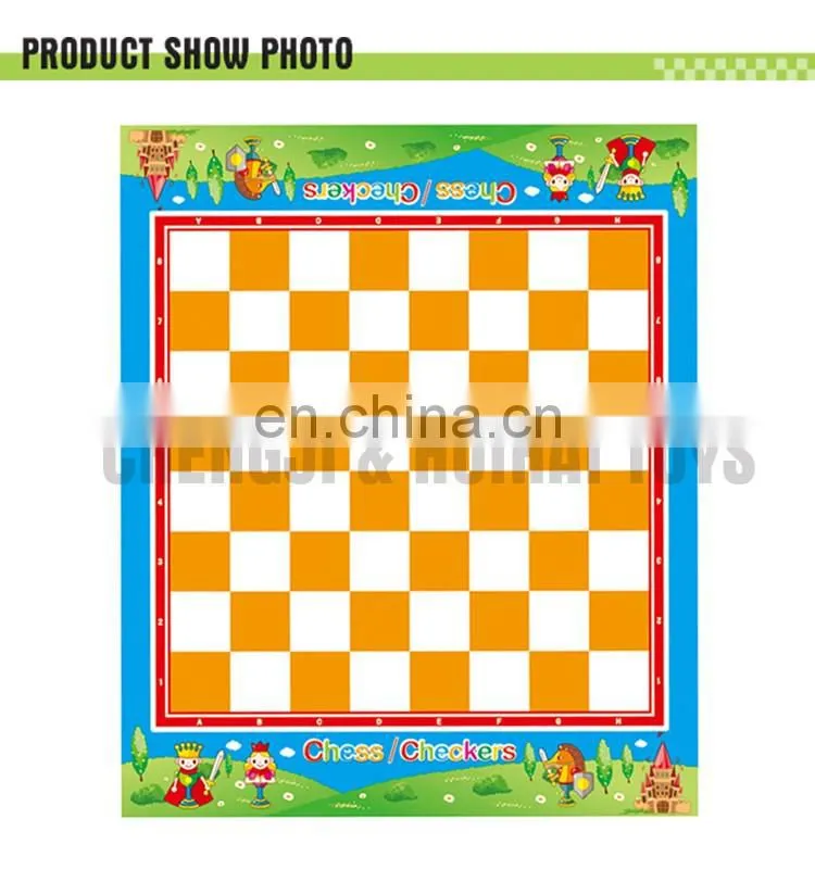 Kids play chess game educational toy checkers