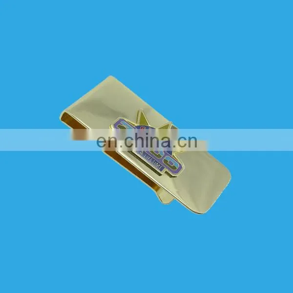 Brass money clip with custom logo