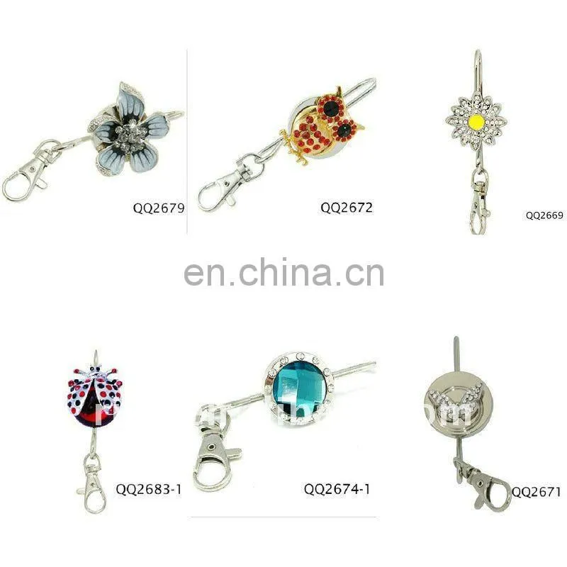 Popular lady crystal classical bag keyfinder weistle