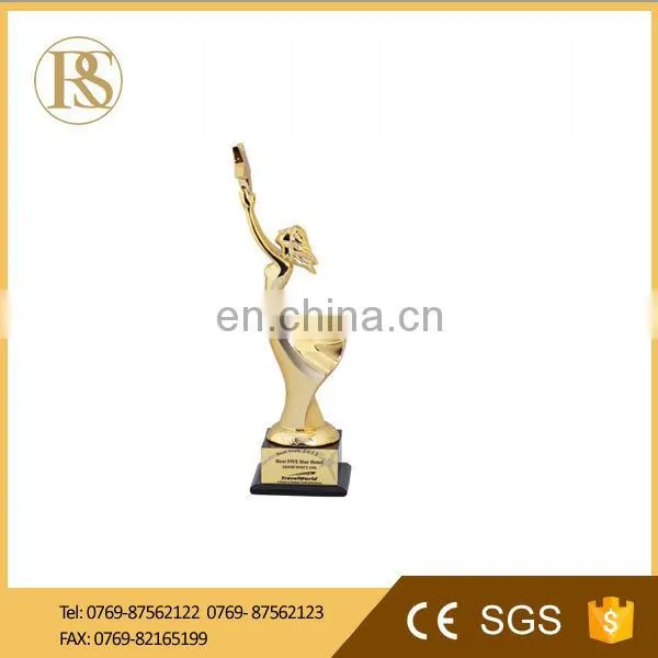 Custom Logo Gold/silver Plating Metal Trophy With Direct Factory Price