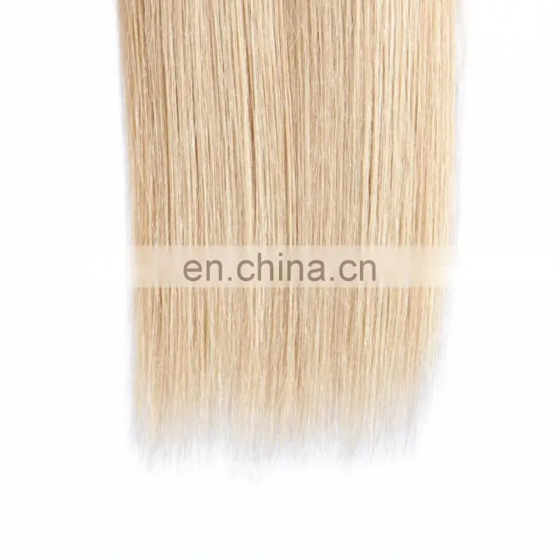 8A Silky Honey Blonde Brazilian Straight Hair 613 Remy Weave Bundles Human Hair