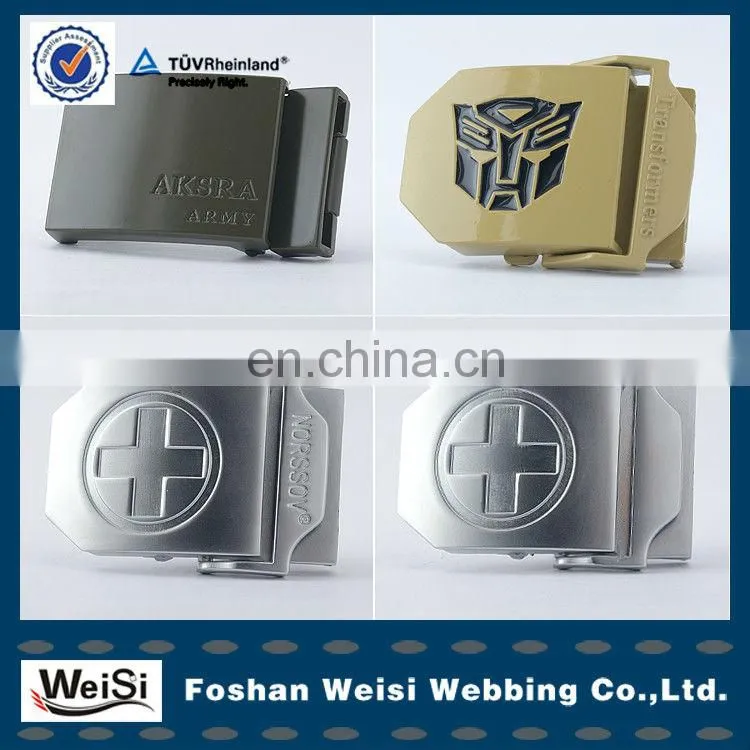 Custom brand logo polyester cotton webbing belt without buckle