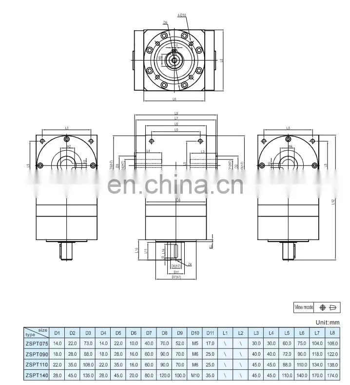 Good Sale Planetary Gearbox For Servo Motor AC/DC Brushless ZPT ZSPT Series Speed Reducer