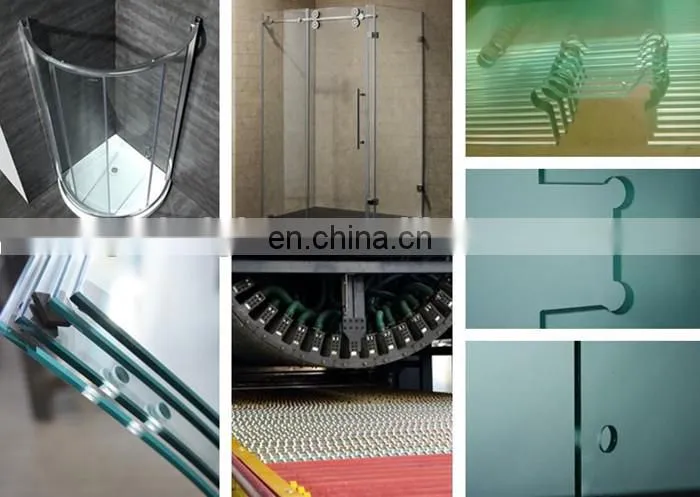 10mm 12mm shower door tempered glass price per square meter with holes and hinge notches