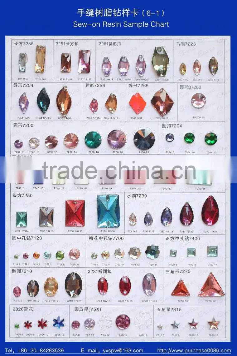 N-1112 China supplier sew-on resin stone,sew-on resin epoxy stone,sew-on resin stone